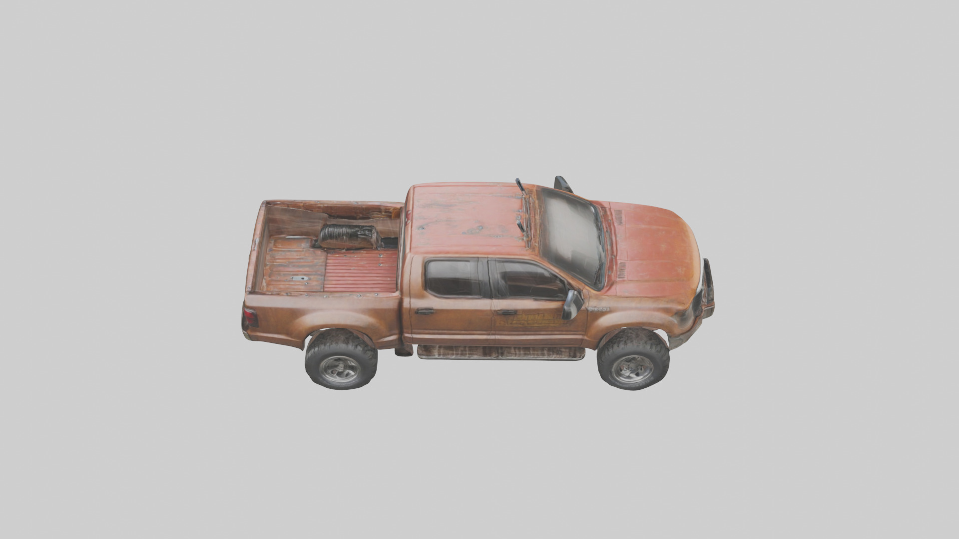 Dieselpowered Pickup Truck model Low-poly 3D model_18