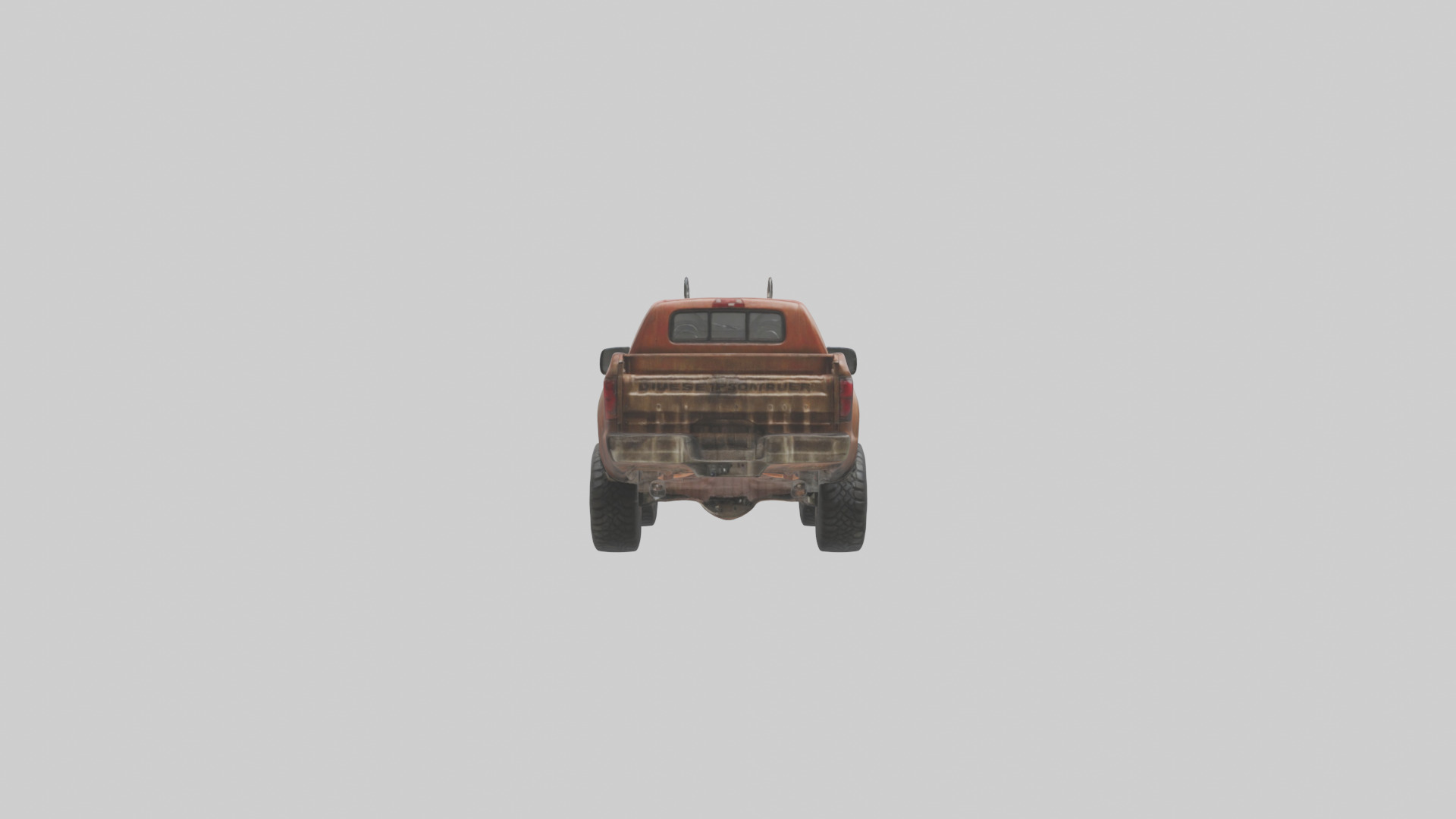 Dieselpowered Pickup Truck model Low-poly 3D model_1
