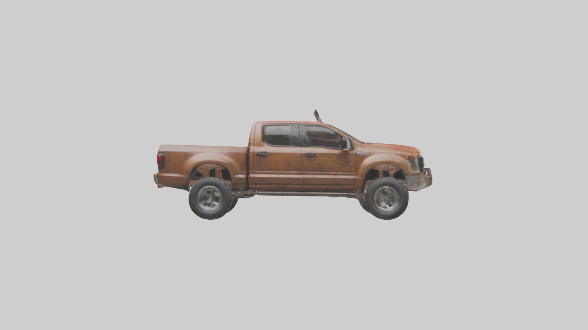 Dieselpowered Pickup Truck model Low-poly 3D model_13