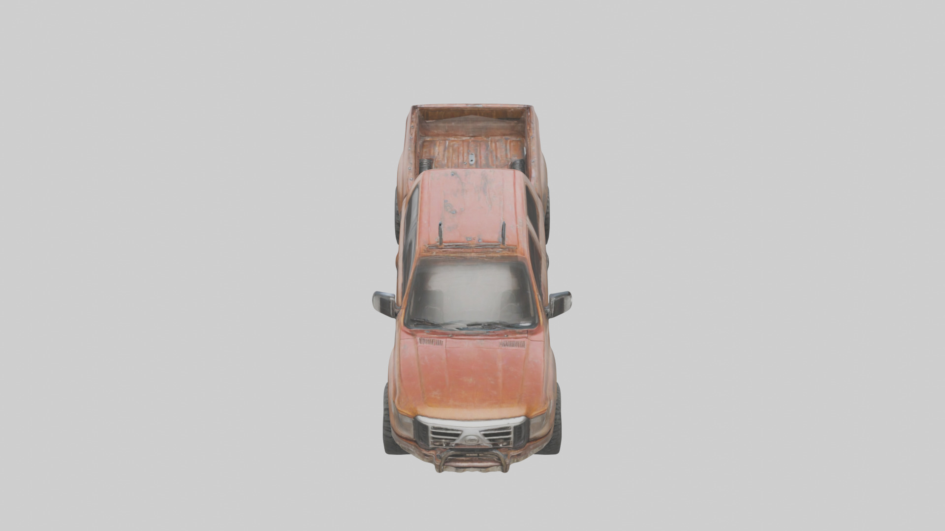 Dieselpowered Pickup Truck model Low-poly 3D model_16