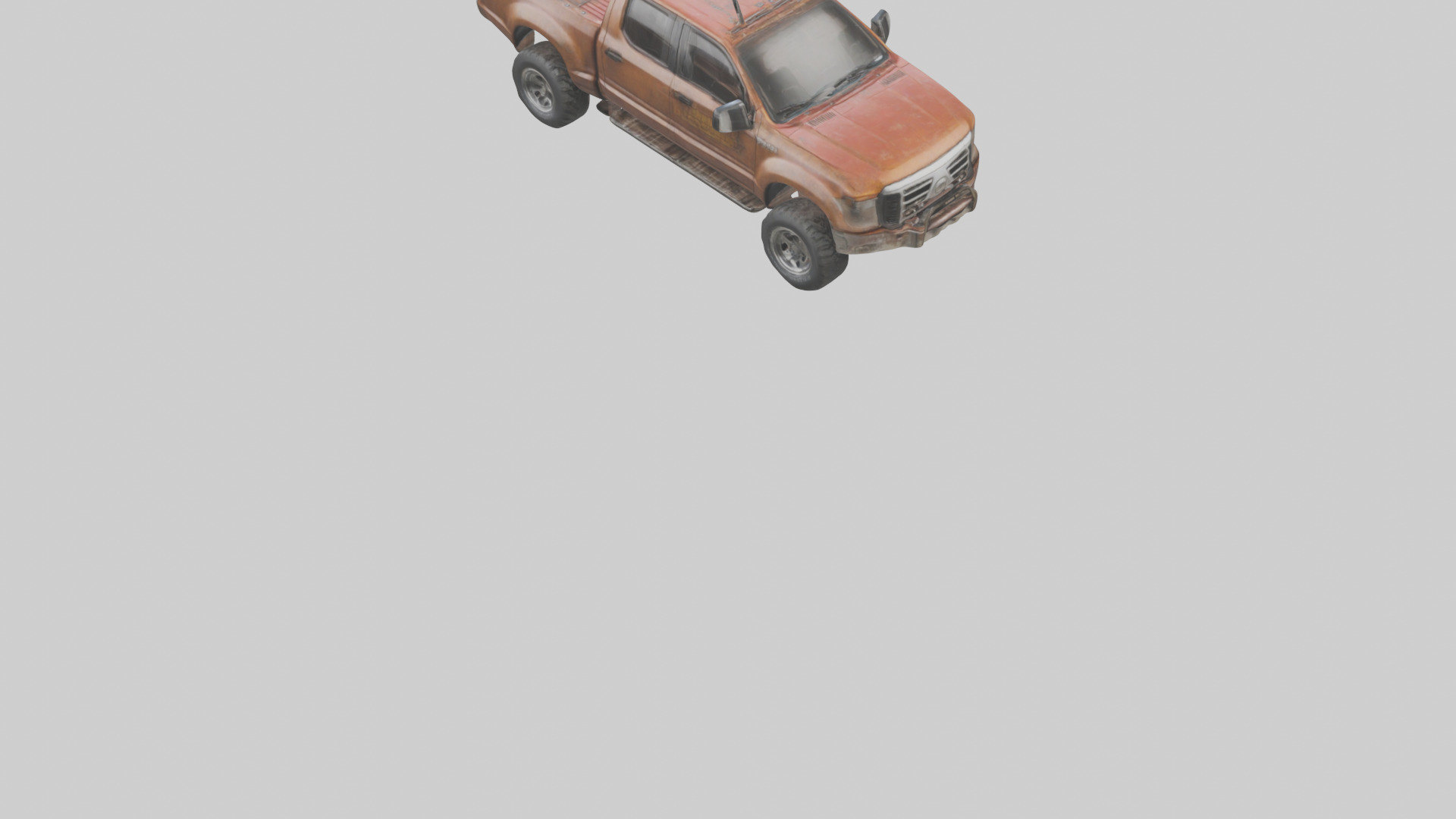 Dieselpowered Pickup Truck model Low-poly 3D model_8