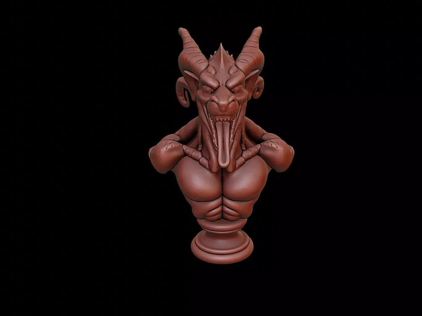 Gorgon Bust 3D print model_0