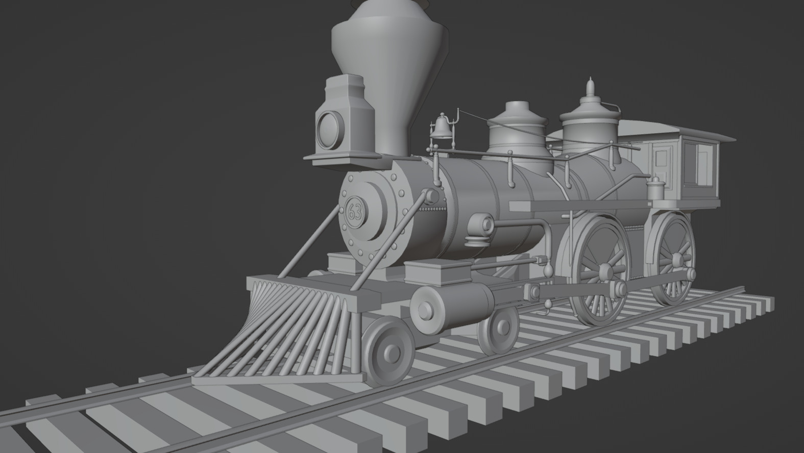4-4-0 Steam Train 3D model_13
