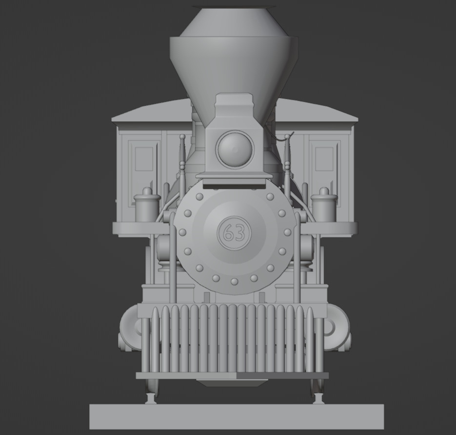 4-4-0 Steam Train 3D model_16