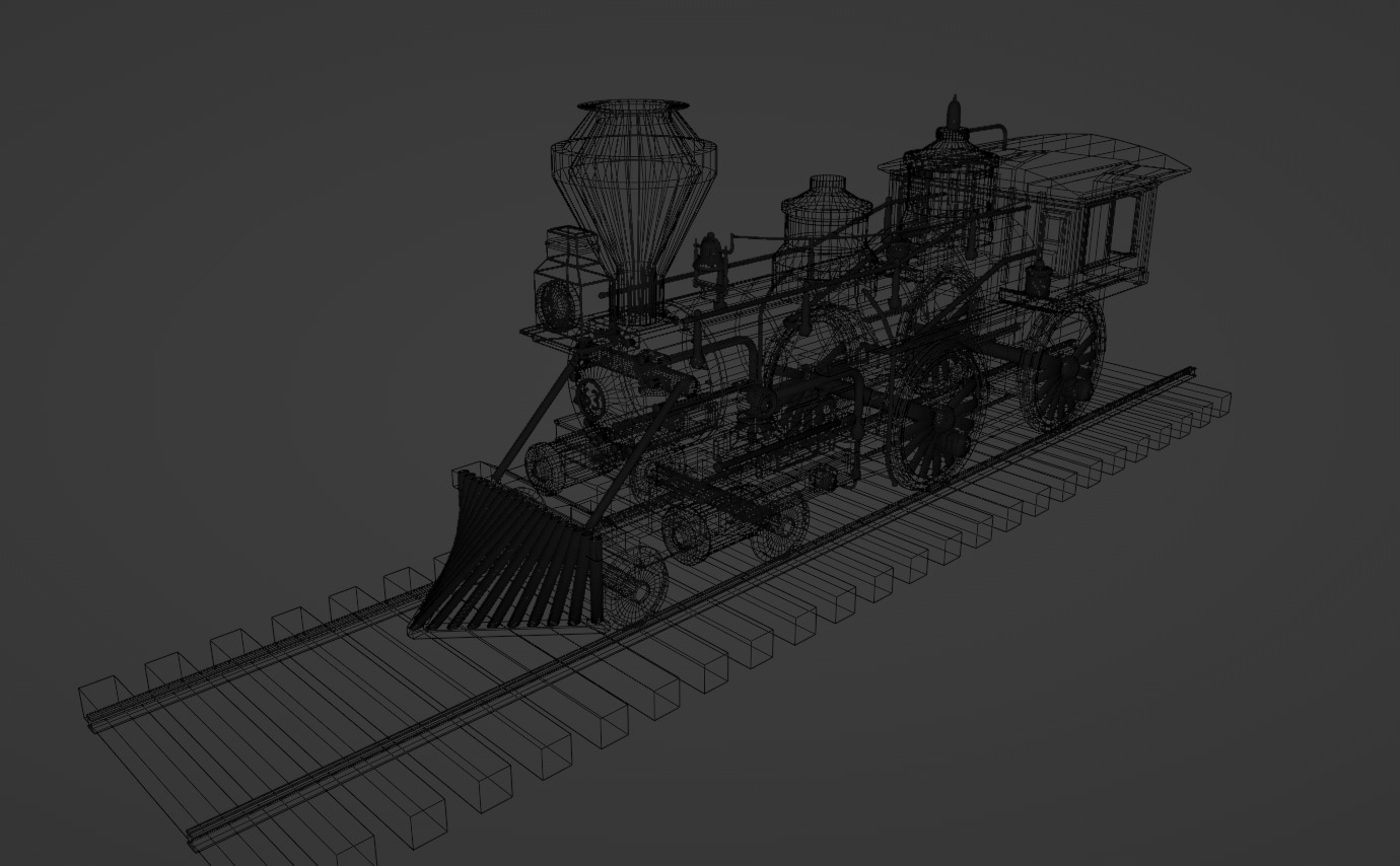 4-4-0 Steam Train 3D model_20