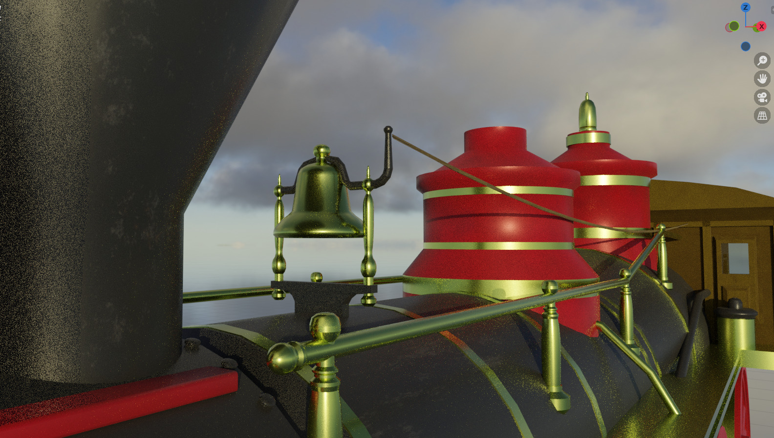 4-4-0 Steam Train 3D model_11