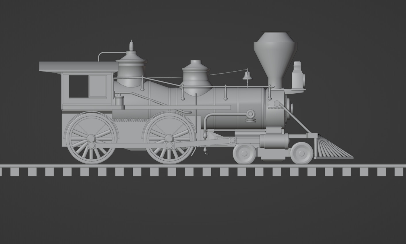 4-4-0 Steam Train 3D model_15