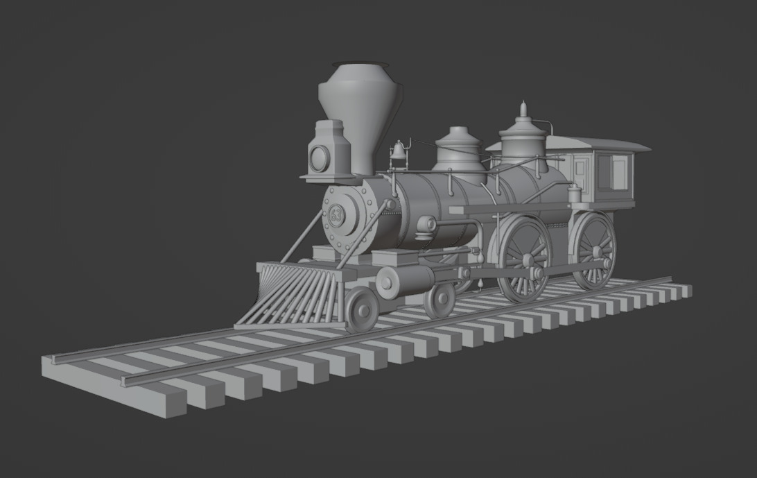 4-4-0 Steam Train 3D model_19