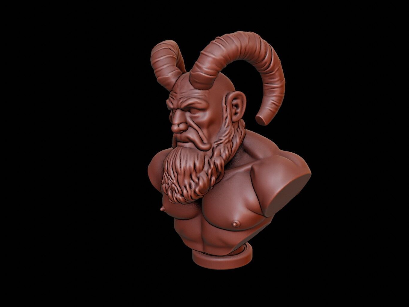 Hades Bust 3D print model_2