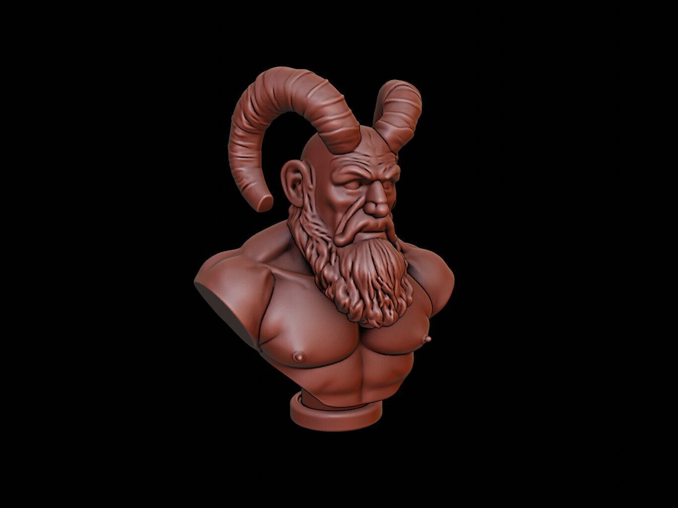 Hades Bust 3D print model_1