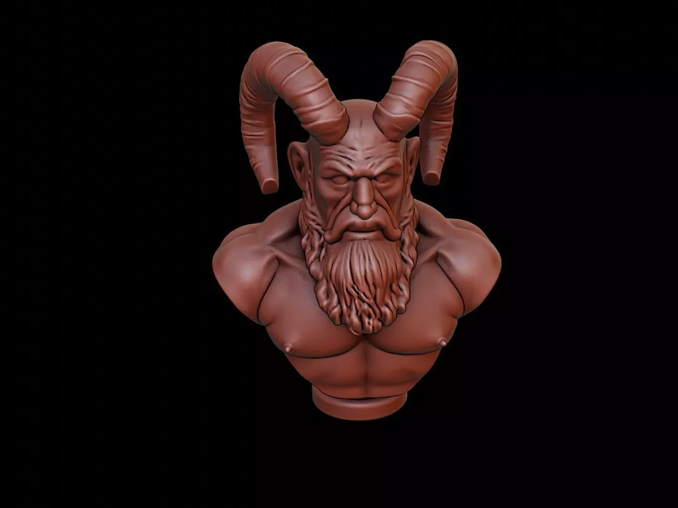 Hades Bust 3D print model_0