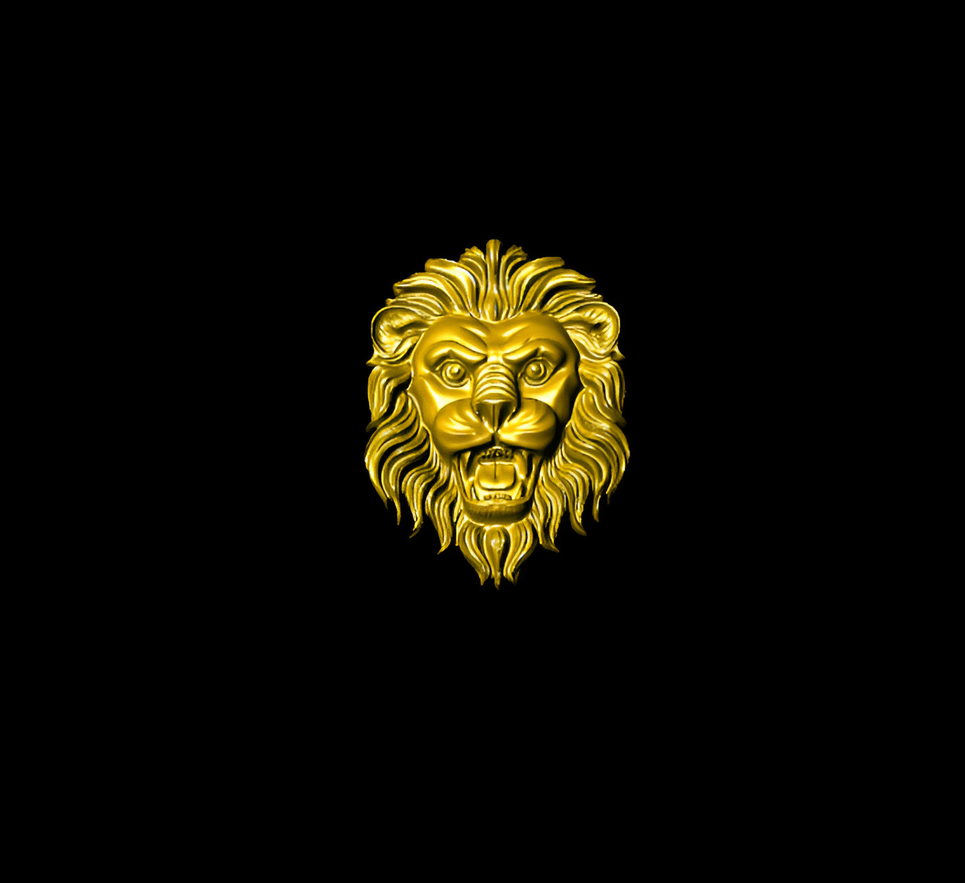 Lion head pendent 3D print model_2