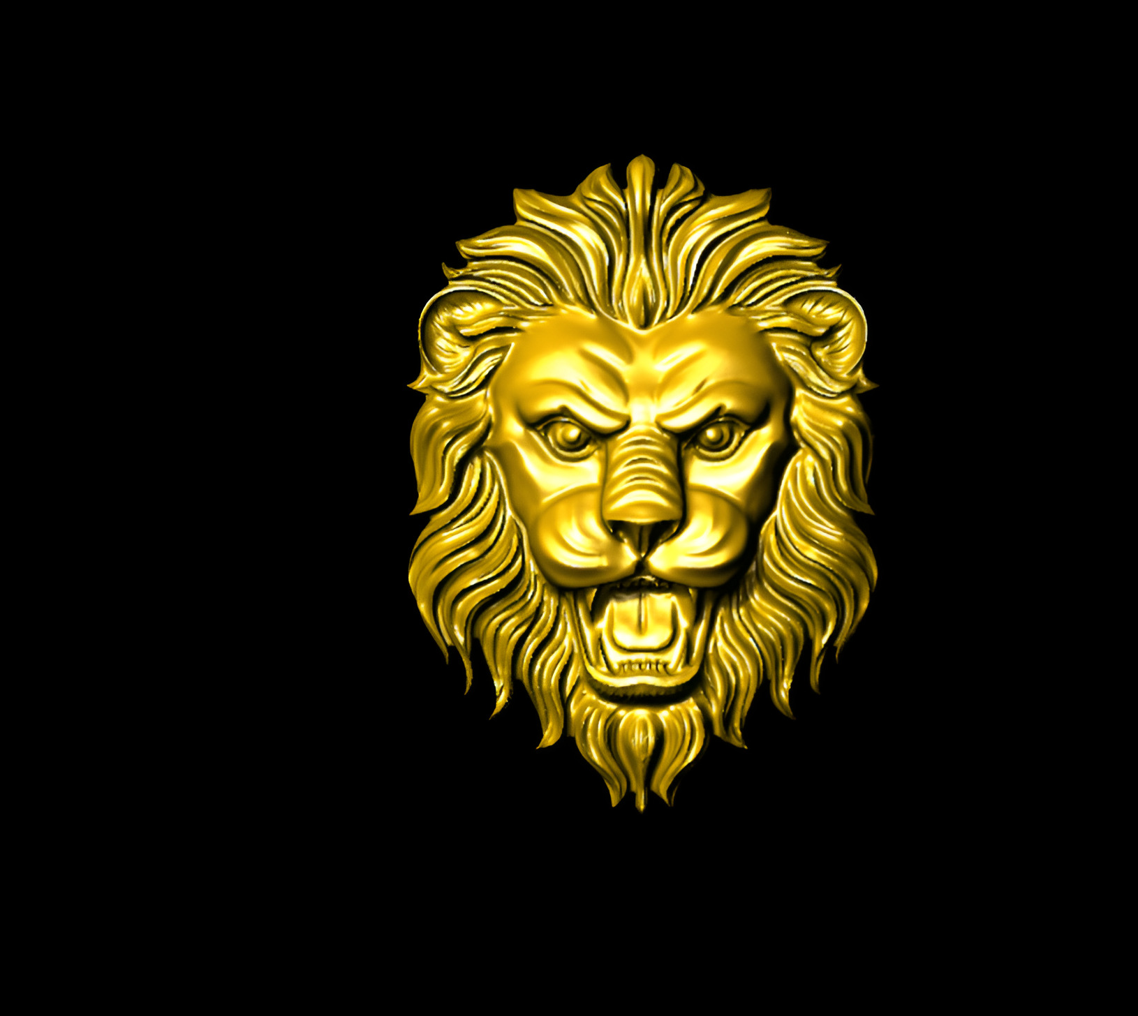 Lion head pendent 3D print model_1
