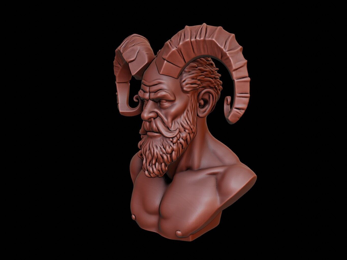 Hades Bust 3D print model_2
