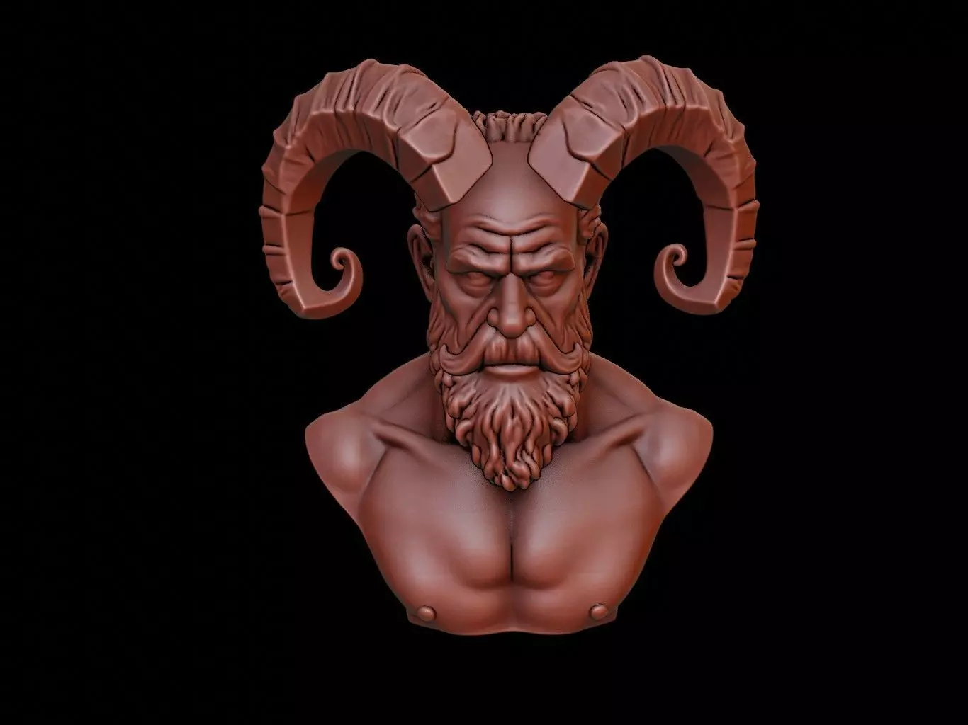 Hades Bust 3D print model_0