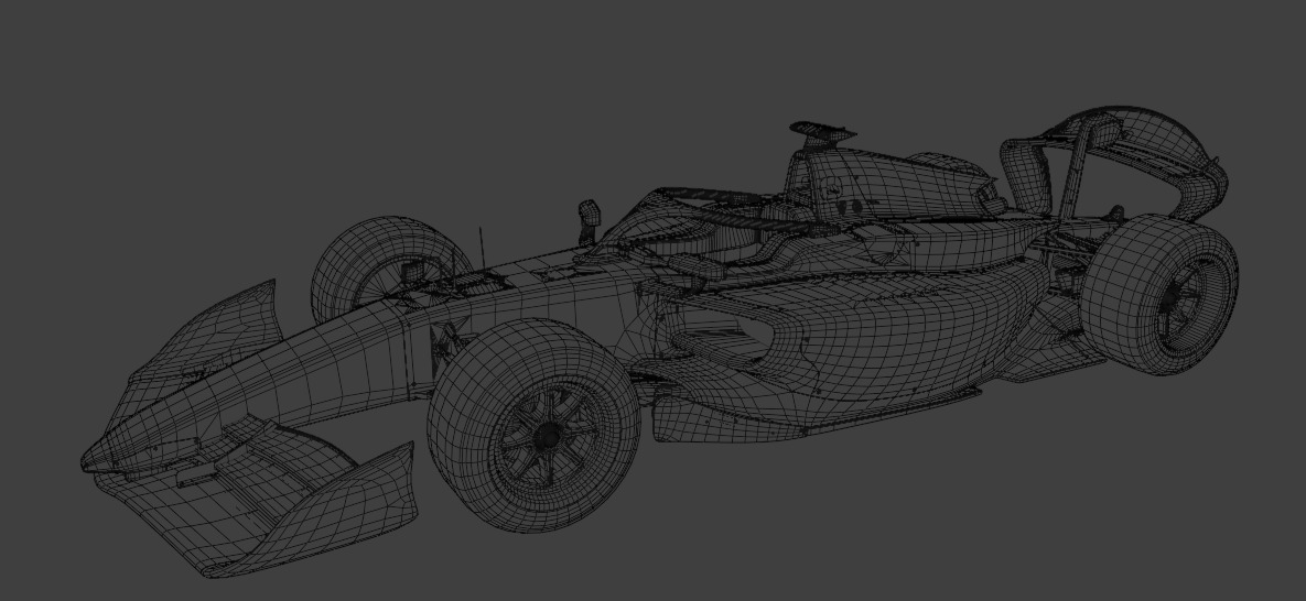Formula 2 2024 Dallara 3D model_13