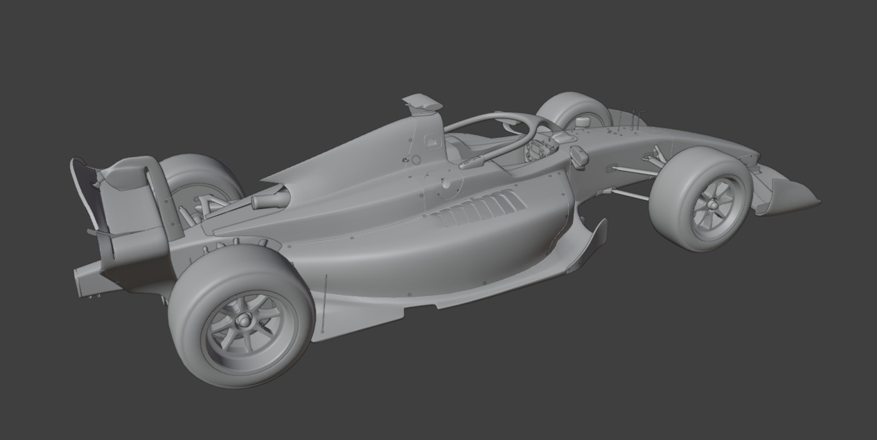 Formula 2 2024 Dallara 3D model_14