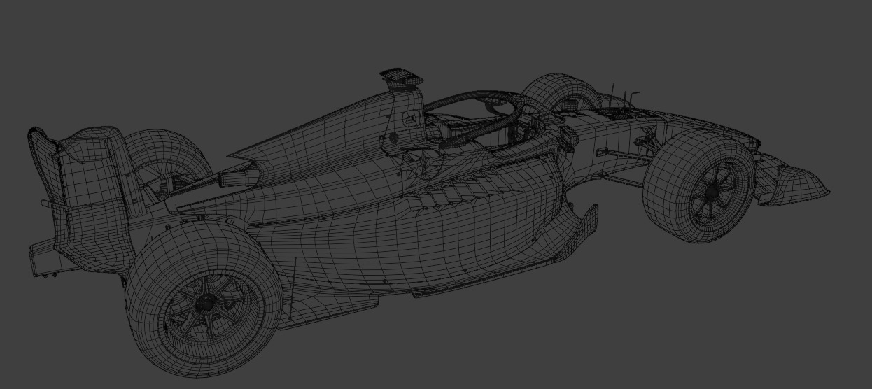 Formula 2 2024 Dallara 3D model_15