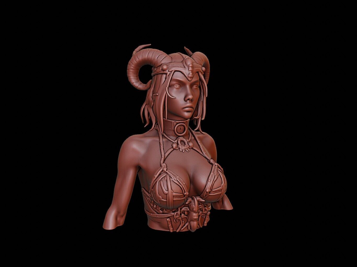 Hel Bust 3D print model_1