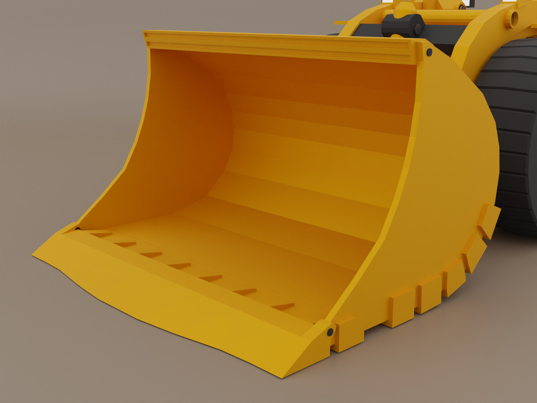 Underground Mining Loader Heavy Vehicle Low-poly 3D model_8
