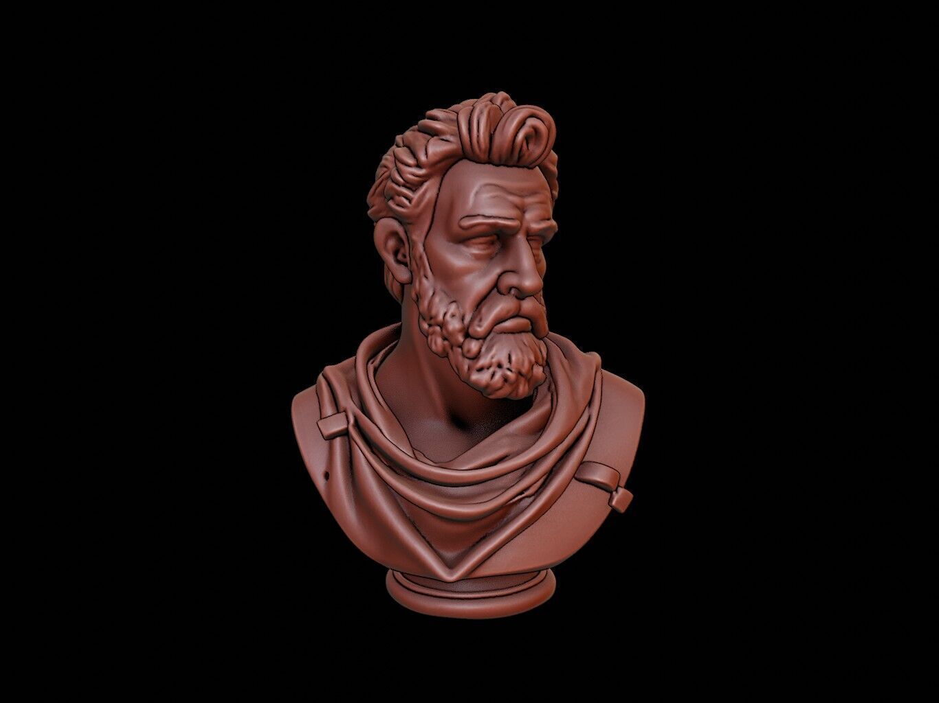 Hephaestus Bust 3D print model_1