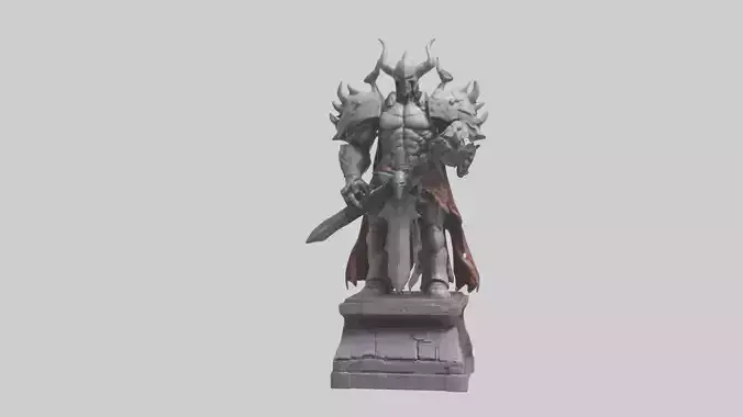 Digital Warlord statue model