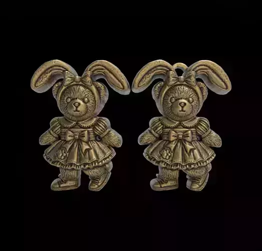 teddy girl easter decor 