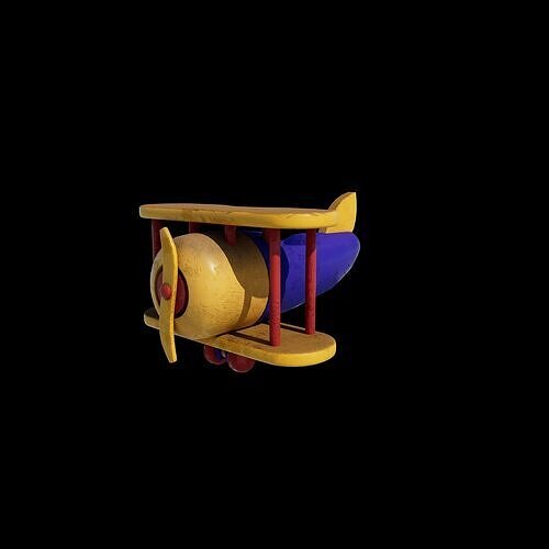 Wooden Airplane Toy 3D model