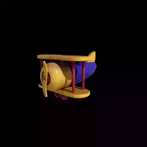 Wooden Airplane Toy 3D model