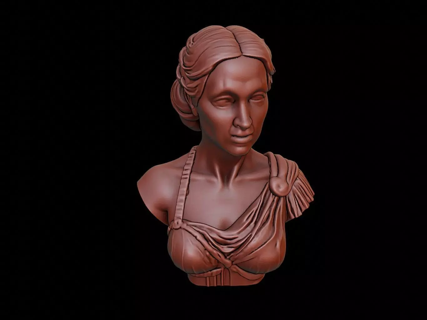 Isis Bust 3D print model_0