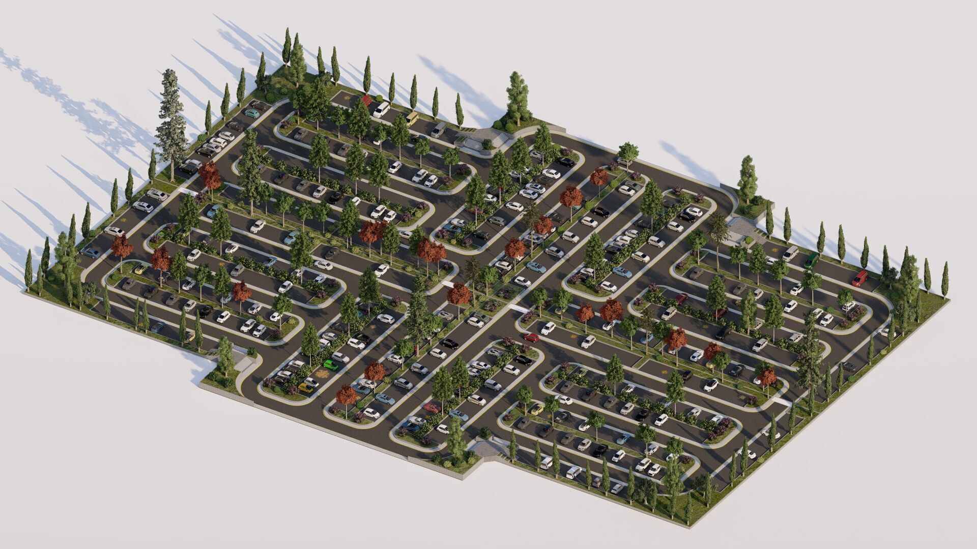 Parking-Parking Lot 3D model_14