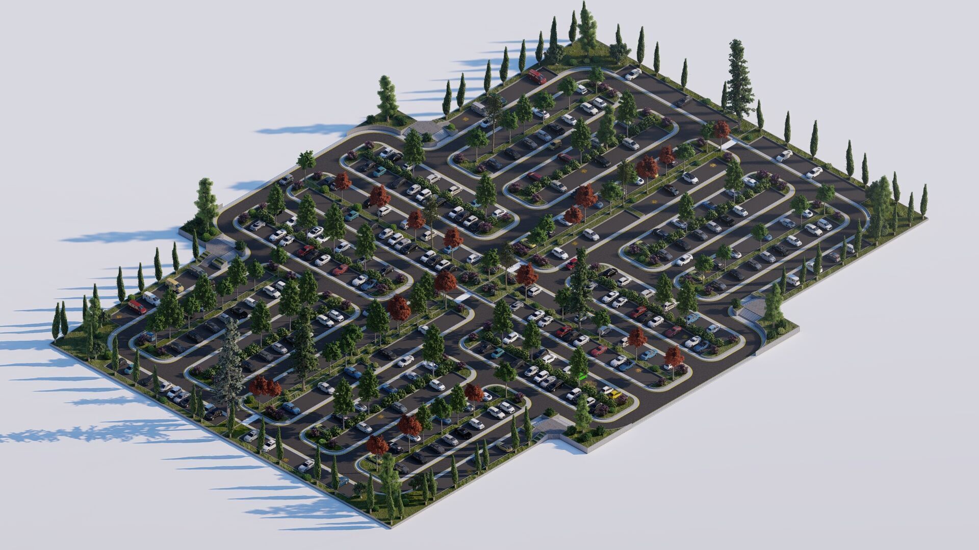 Parking-Parking Lot 3D model_13