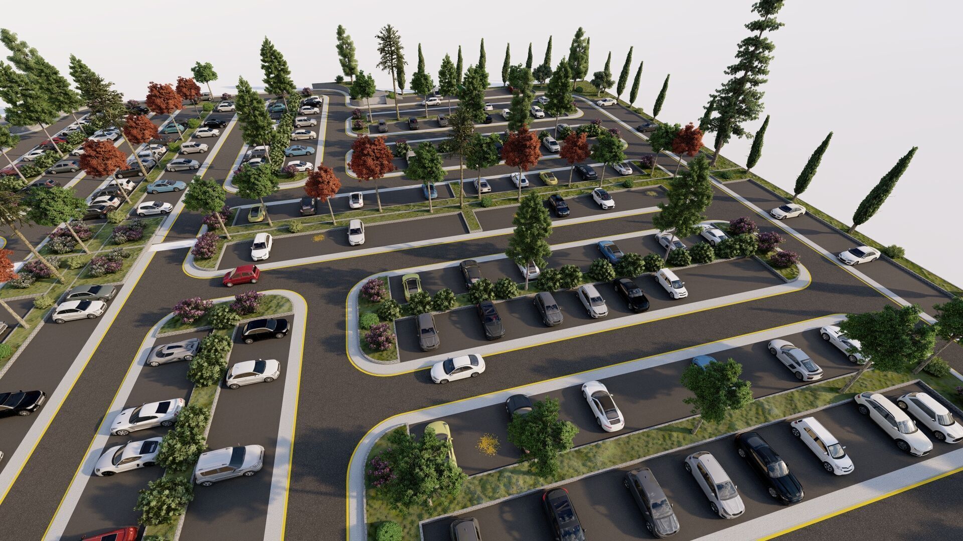 Parking-Parking Lot 3D model_8