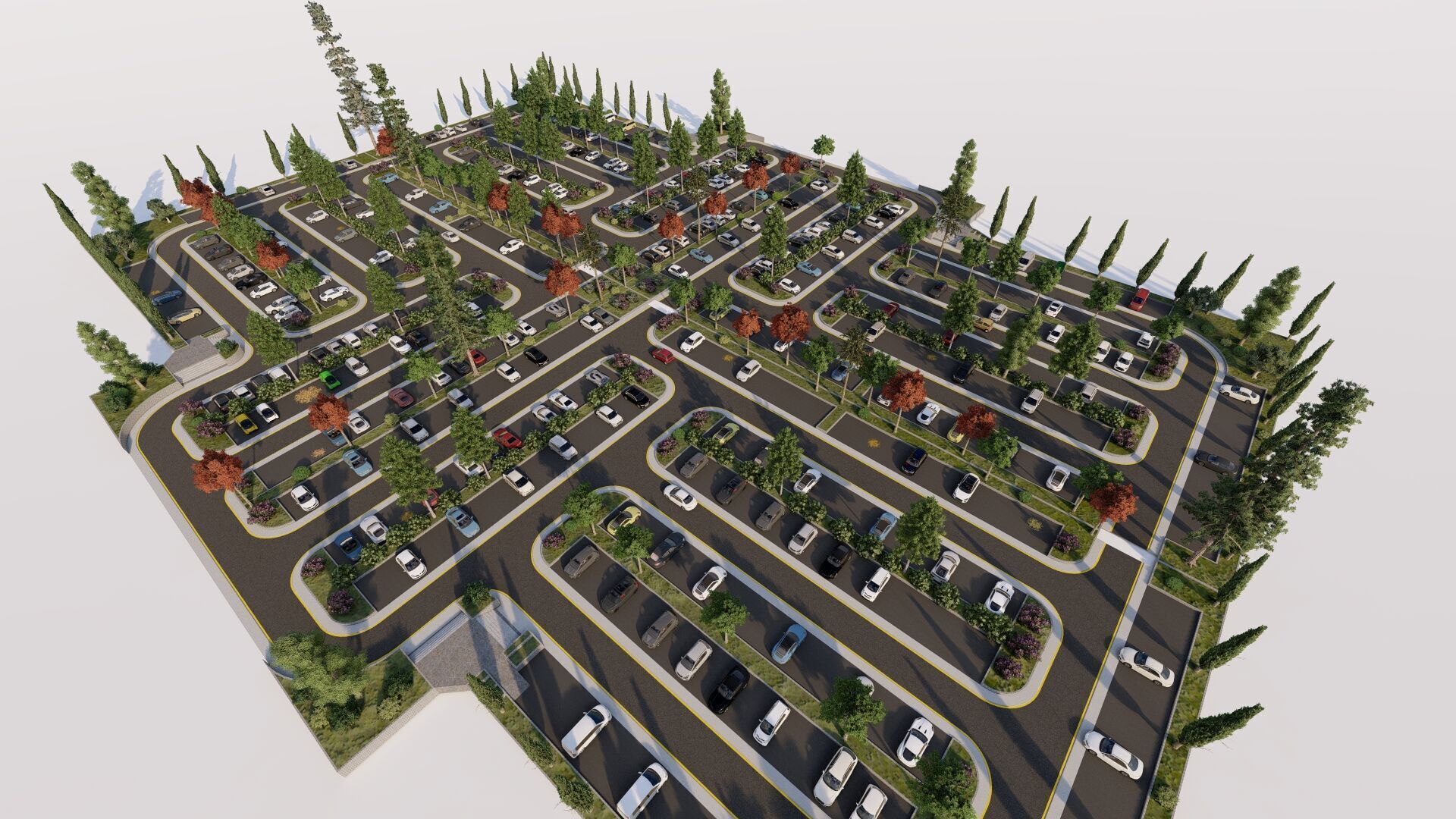 Parking-Parking Lot 3D model_5