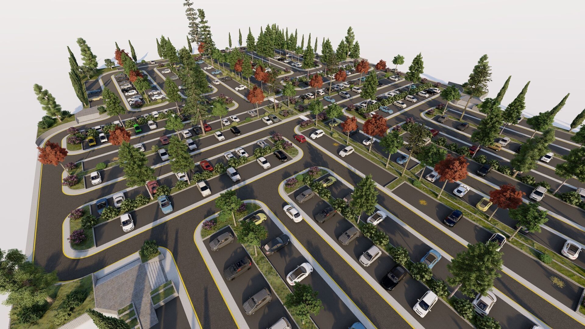 Parking-Parking Lot 3D model_7