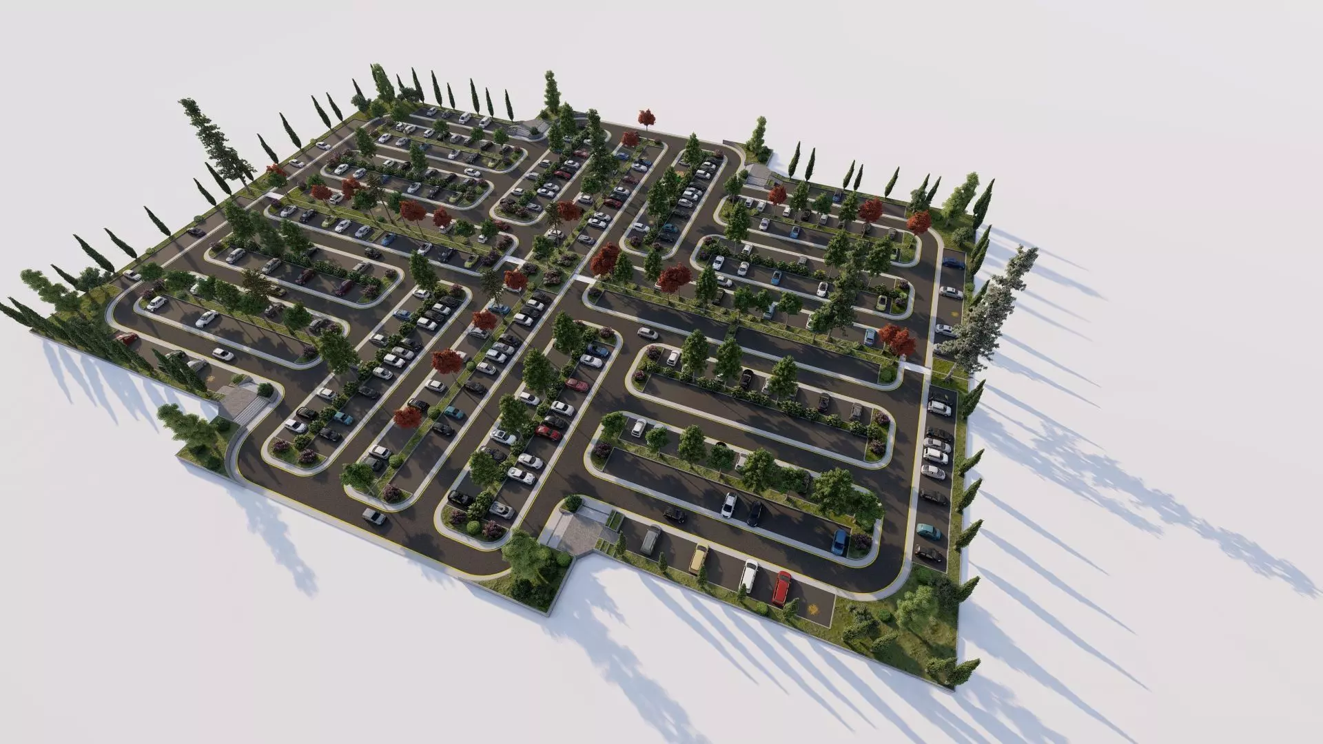 Parking-Parking Lot 3D model_0