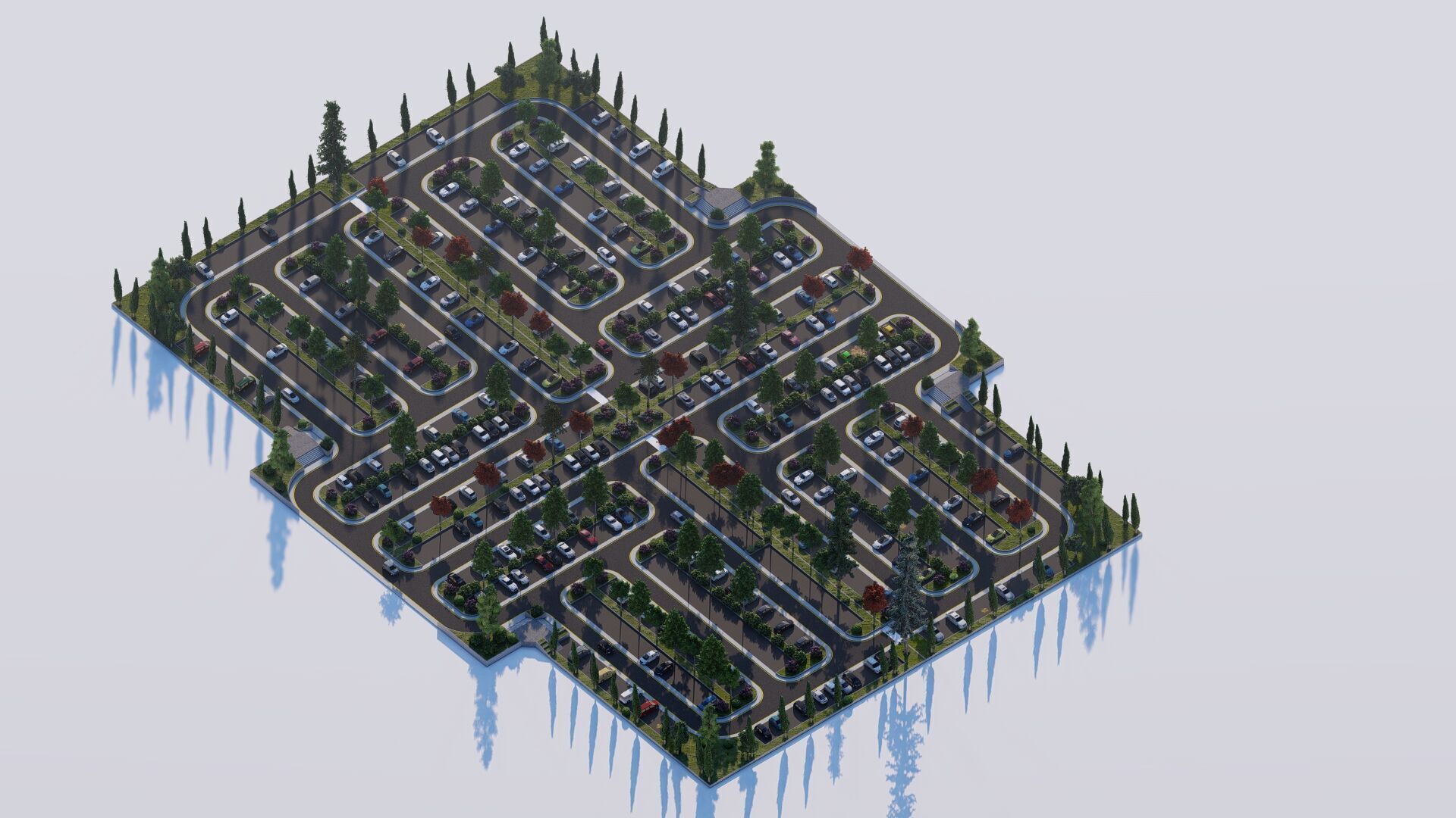 Parking-Parking Lot 3D model_12