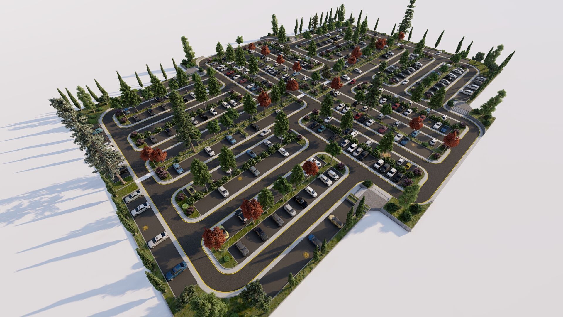 Parking-Parking Lot 3D model_3