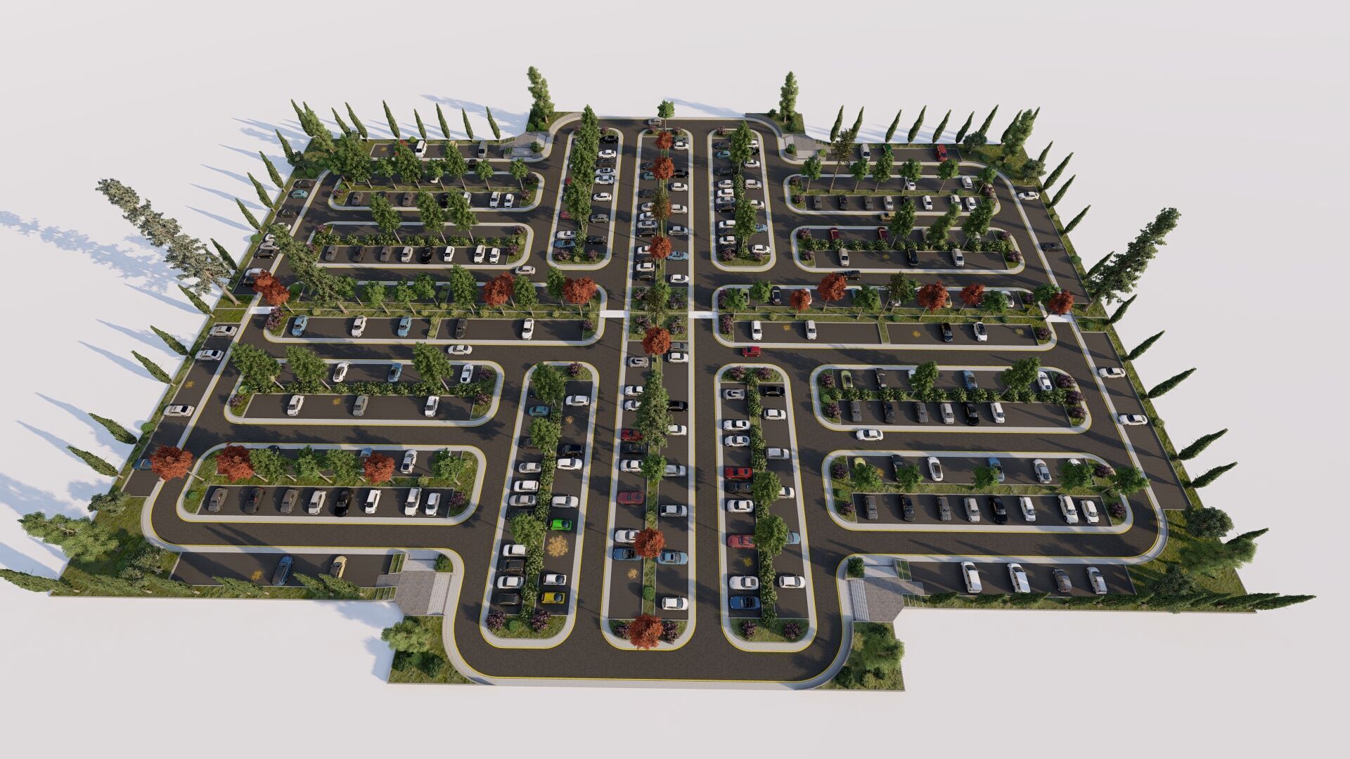 Parking-Parking Lot 3D model_4