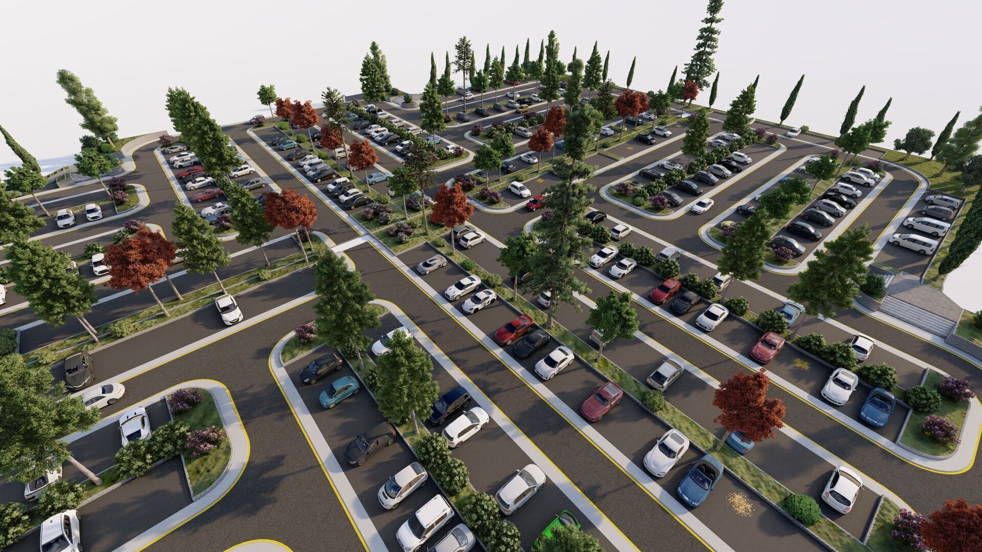 Parking-Parking Lot 3D model_9