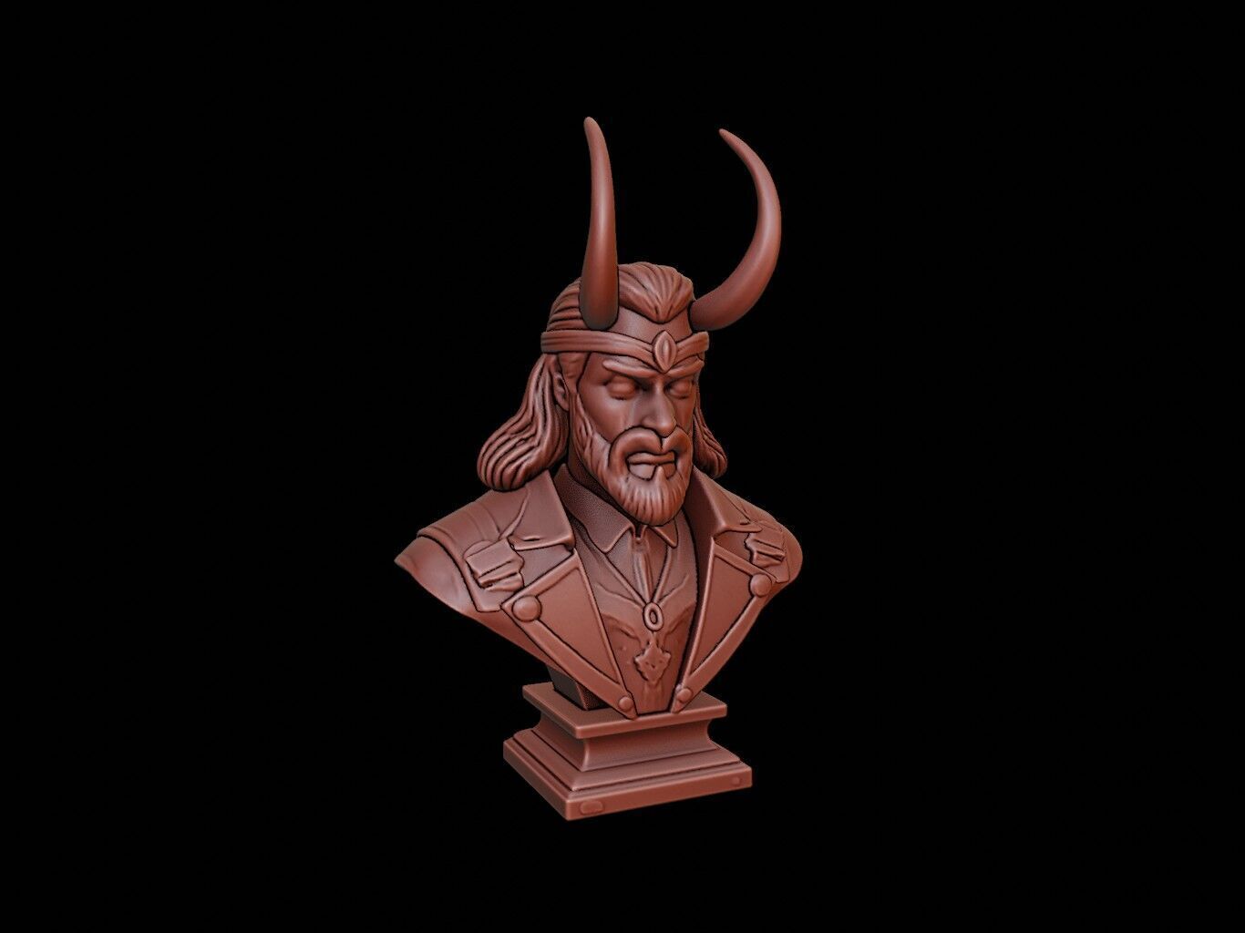 Loki Bust 3D print model_1