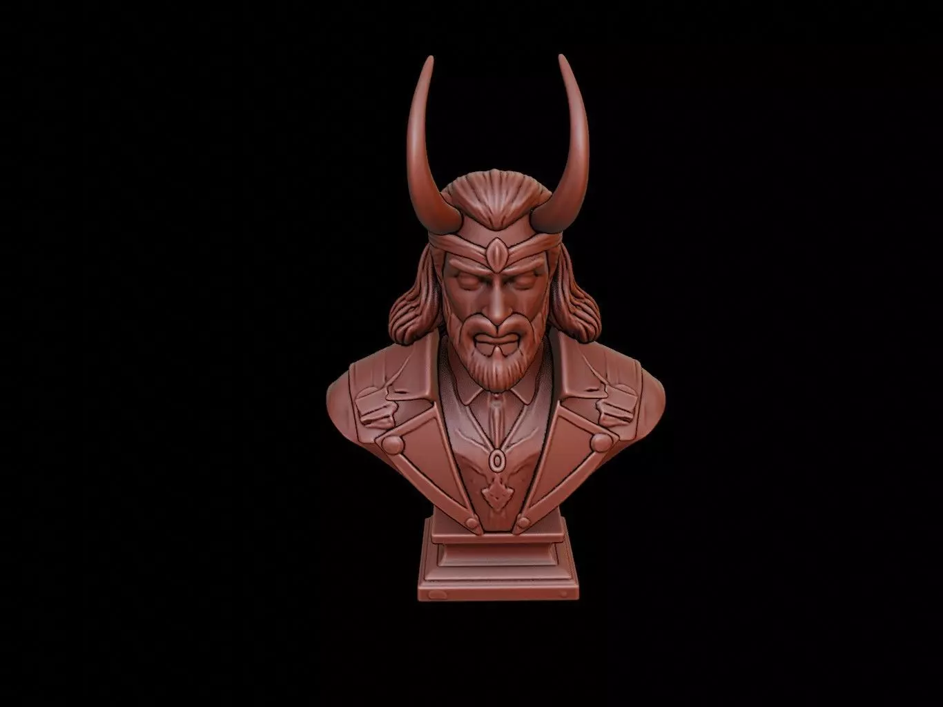 Loki Bust 3D print model_0