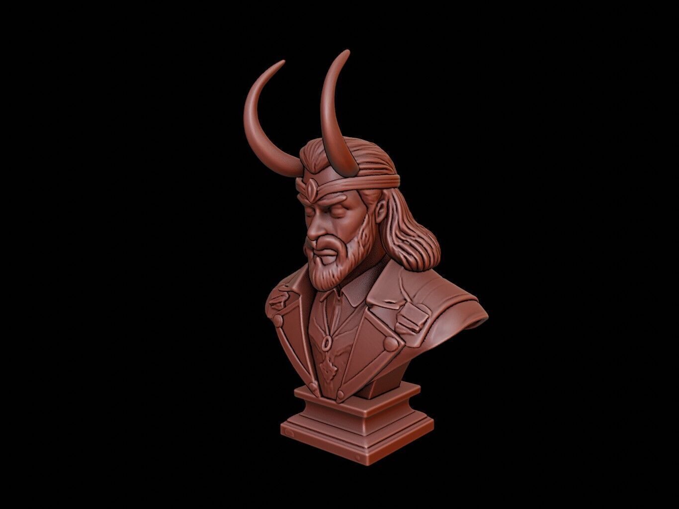 Loki Bust 3D print model_2