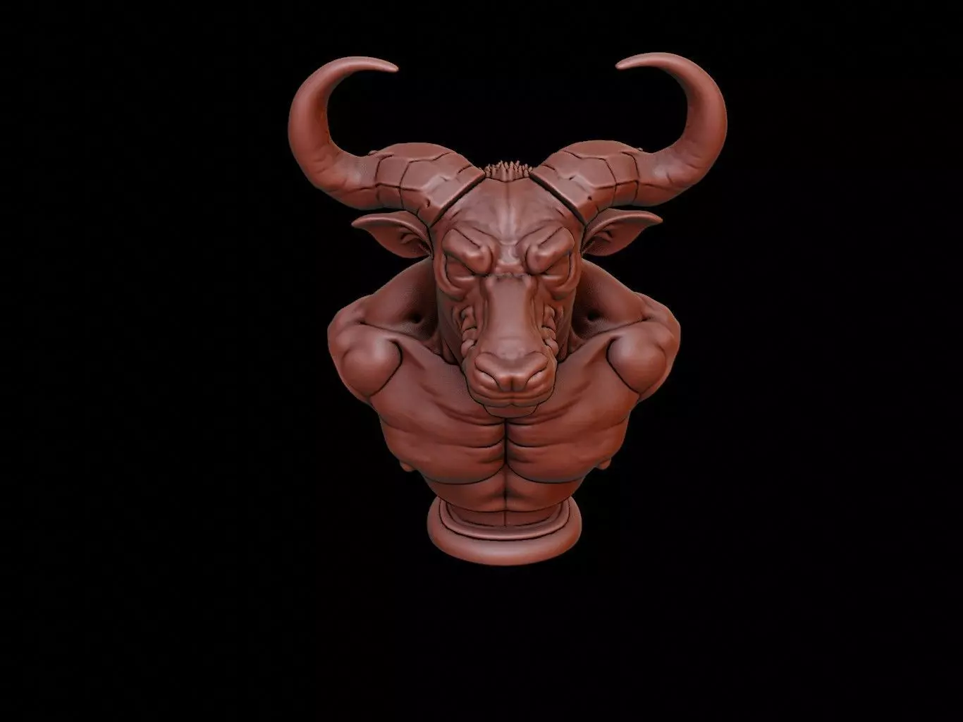 Minotaur Bust 3D print model_0