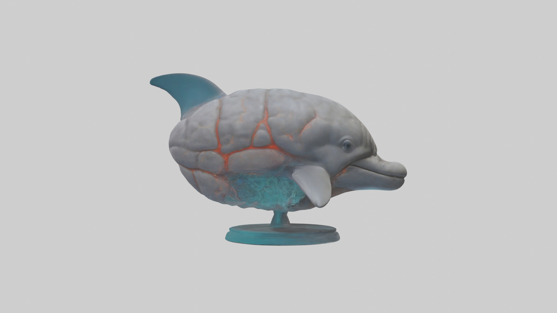 Dolphin Brain Low-poly 3D model_23