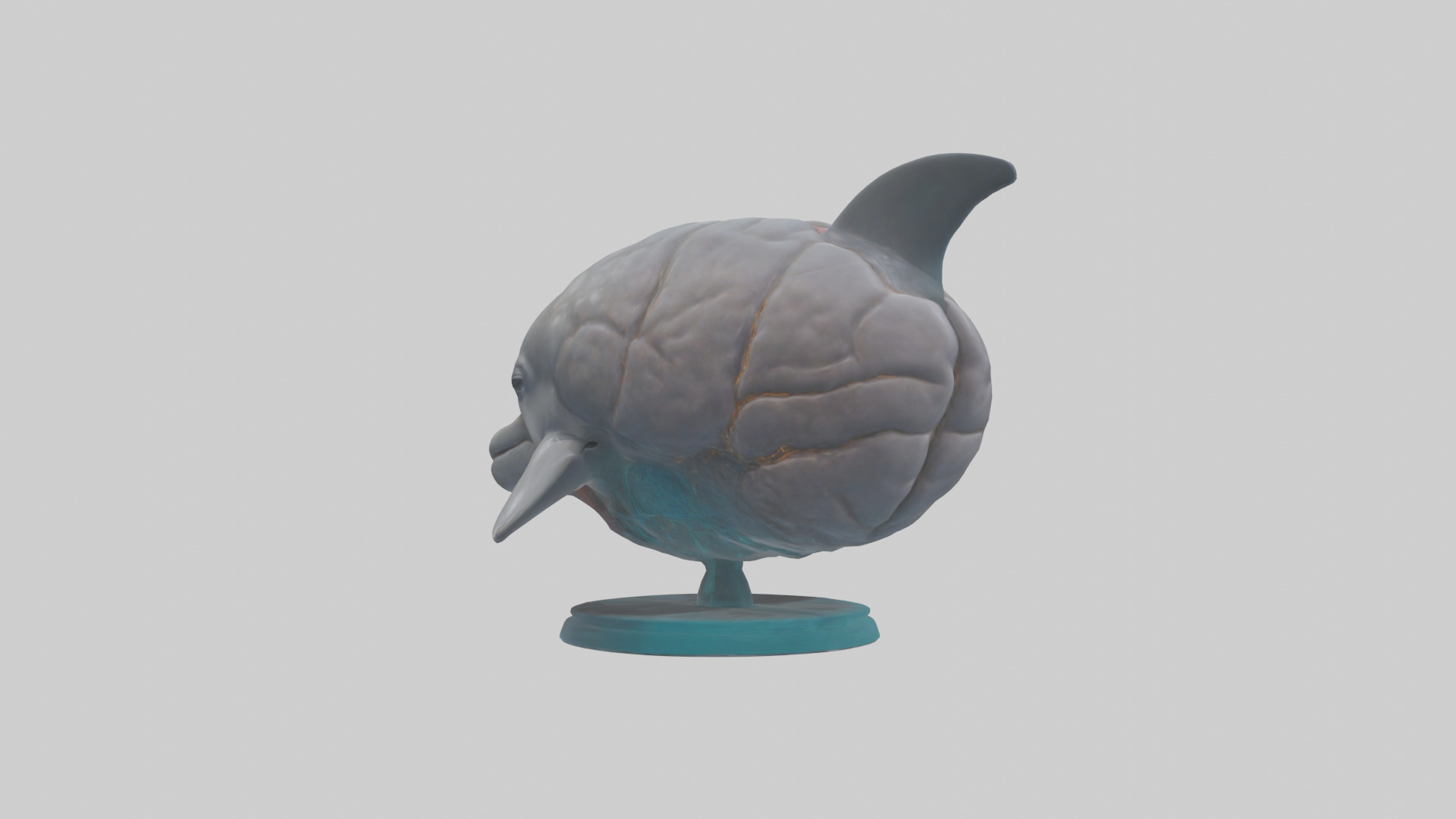 Dolphin Brain Low-poly 3D model_2