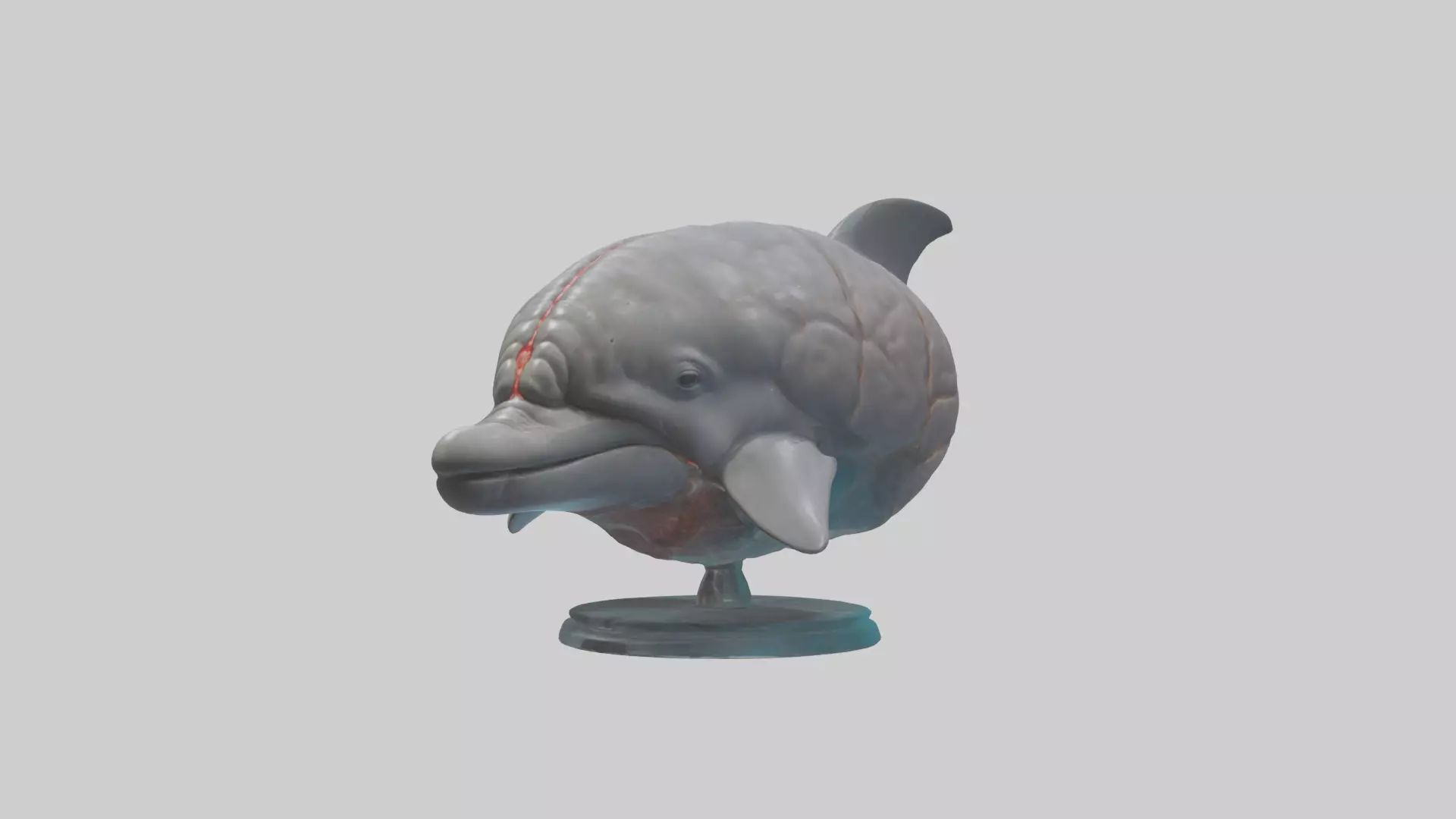 Dolphin Brain Low-poly 3D model_0