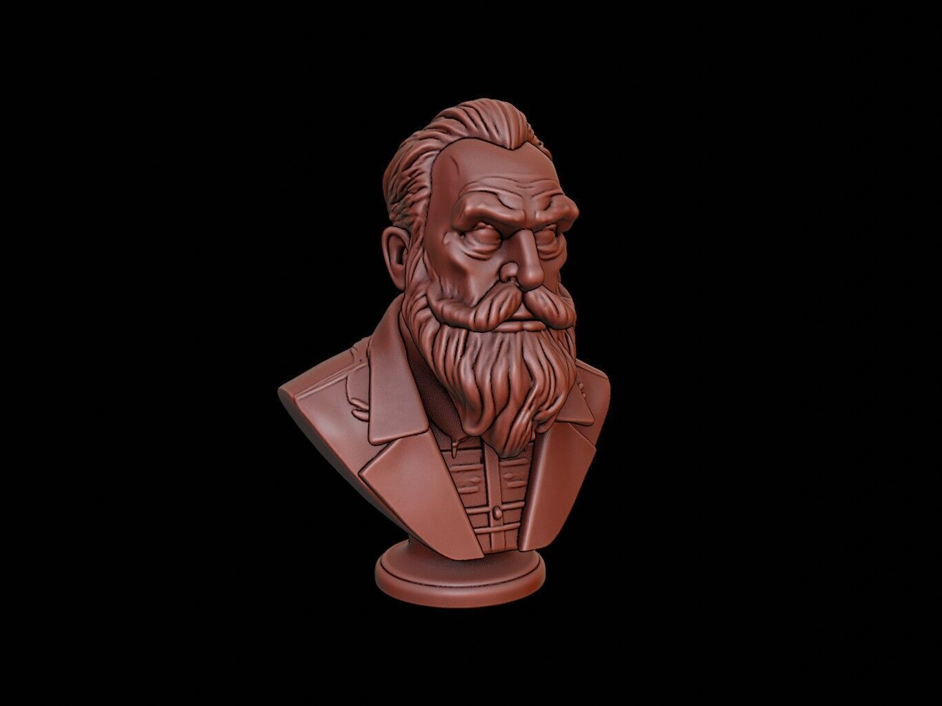 Njord Bust 3D print model_1