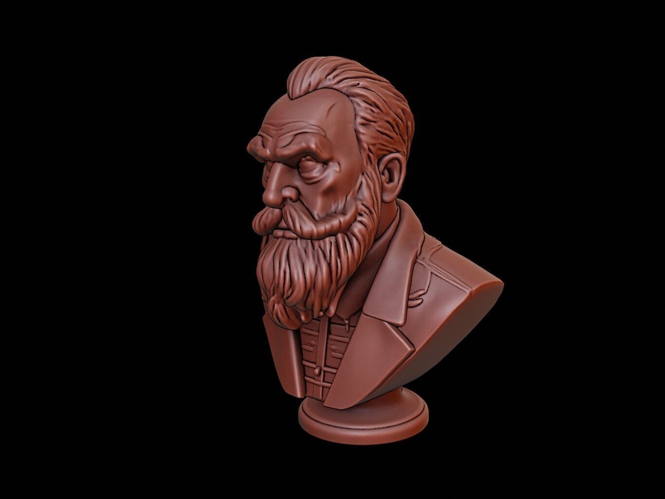 Njord Bust 3D print model_2