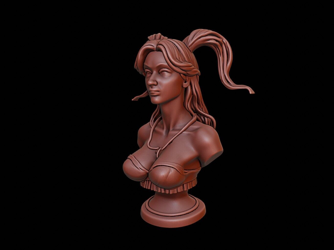 Nymph Bust 3D print model_2